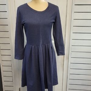 PUElla Classic Long Sleeve Navy Dress, SIZE M